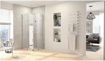 Hüppe Xtensa pure Gleittüreckeinstieg 2-teilig, Anschlag rechts, silber hochglanz, ESG klar (XT1401069321)