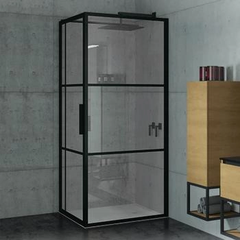 Riho Grid GB203 Duschkabine für Duschfläche 120 x 90cm schwarz (G004020121)