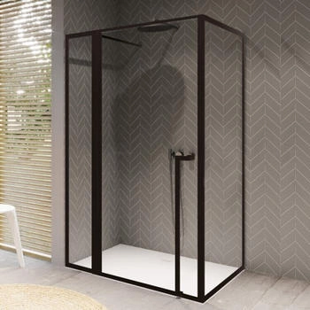 Riho Lucid GD203 Duschkabine für Duschfläche 110 x 90cm schwarz (G005017121)