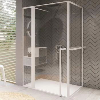 Riho Lucid GD203 Duschkabine für Duschfläche 130 x 80cm schwarz (G005022121)
