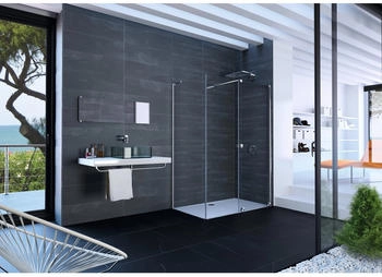 Hüppe Xtensa pure Seitenwand für Walk-In Gleittür mit festem Segment, Breite 100cm (XT0308069321)