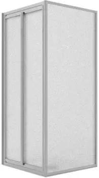 Idralite Duschkabine Saloon Doppel-Pendeltür 80x80cm H185cm Echtglas