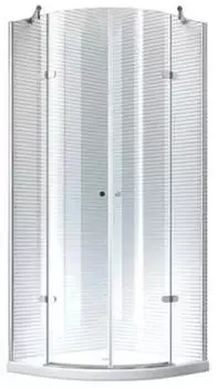 Glaszentrum Hagen Poseidon Viertelkreis-Eckdusche 90x90x195cm, 6mm ESG Glas, inkl. Duschtasse & Siphon (GH-20406-DS)
