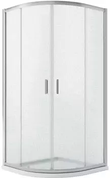 Idralite Duschkabine Viertelkreis 80x80cm Echtglas Schiebetür, H185