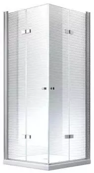Glaszentrum Hagen Hera Eck-Duschkabine 80x80x195cm ESG Glas inkl. Duschtasse (GH-20213A-D)