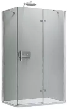 Bernstein DX403 Eckduschkabine 2 Drehtüren 8mm ESG Nano-Glas 100x100cm (6057)
