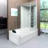 AcquaVapore K05-L02 Dusche-Wanne-Kombination 180x90cm, ESG-Sicherheitsglas, weiß (K05-L02)