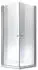 Glaszentrum Hagen Zeus Eckduschkabine ESG 80x80x195cm inkl. Tasse & Siphon (Zeus)