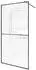 Home Deluxe BAKI Walk-in Duschabtrennung 150x200cm Klarglas schwarzer Rahmen 2 Raster (BAKI)