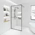 Home Deluxe BAKI Walk-in Duschabtrennung 150x200cm Klarglas schwarzer Rahmen 2 Raster (BAKI)