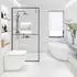 Home Deluxe BAKI Walk-in Duschabtrennung 150x200cm Klarglas schwarzer Rahmen 2 Raster (BAKI)