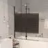 vidaXL Faltbare Duschtrennwand ESG 100x140cm Schwarz