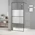 vidaXL Duschwand für Begehbare Dusche Schwarz 90x195cm Halbmatt ESG (152126)