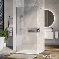 Duschabtrennung Bernstein Walk-in Ex101 Nano Echtglas 10mm Milchglas 110cm