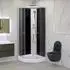 Aloni Komplettdusche Eckeinstieg 90x90cm schwarz (SK2401)