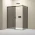 Bernstein NT806 FLEX Eckdusche mit Schiebetür 110x80cm, Schwarz matt, Nano Grauglas, 8mm ESG (NT806 FLEX)