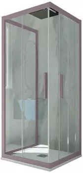 Forte Kolors Trio Dreiseitige Duschkabine Klarglas 80x120x80cm H200 PVC (KOLORS TRIO)