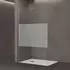 doporro Bremen2MS Duschwand Walk-In 100x200cm, 10mm ESG-Glas, Milchglas-Streifen (Bremen2MS)