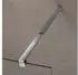 doporro Bremen2MS Duschwand Walk-In 100x200cm, 10mm ESG-Glas, Milchglas-Streifen (Bremen2MS)