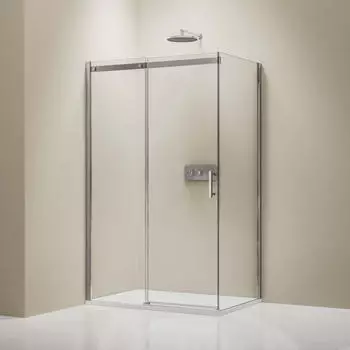 Bernstein DX806A Flex Eckdusche mit Schiebet&uuml;r 100x80cm, Nano ESG-Sicherheitsglas (15475)