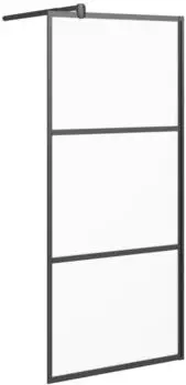 vidaXL Walk-In Duschwand 80x195cm ESG mattiert Schwarz (151876)