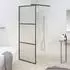 vidaXL Walk-In Duschwand 80x195cm ESG mattiert Schwarz (151876)