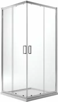 Idralite Duschkabine Eckeinstieg Schiebetür Klarglas 80x75cm H200 (80X75)