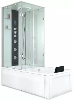 AcquaVapore K05-R03 Dusche-Wanne-Kombination 90x180cm ESG-Sicherheitsglas Touchscreen (K05-R03)