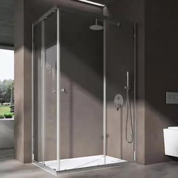 doporro Ravenna16K Plus Eckdusche Schiebet&uuml;r 90x120cm, H&ouml;he 190cm, 6mm Klarglas (52329)