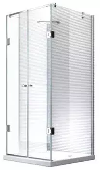 Glaszentrum Hagen Ares U-Duschkabine mit Duschtasse 90x90x195cm ESG Glas (GH-20500B-D)