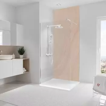 Schulte DecoDesign Duschr&uuml;ckwand Softtouch Sandstein-Beige 100x255cm (EP1901025 551)