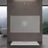 doporro Walk-In Duschwand 120x200cm, 8mm ESG Milchglas-Streifen, Doppel-Stabilisator (MMBR3)