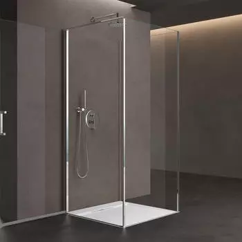 doporro Ravenna36UK Duschkabine U-Form Drehtüren 8mm ESG Nano-Beschichtung 80x100cm (Ravenna36UK)