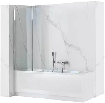 Rea Agat-2 Faltbare Badewannenaufsatz 100cm Chrom (Agat-2)