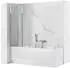 Rea Agat-2 Faltbare Badewannenaufsatz 100cm Chrom (Agat-2)