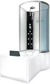 AcquaVapore K50-L00-WP Duschkabine mit Whirlpool-Wanne 170x100cm, Wei&szlig; (K50-L00-WP)