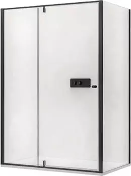 Bernstein Eckdusche mit Dreht&uuml;r an Festfeld NT606 FLEX, Nano Klarglas 6mm (NT606)