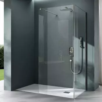 Mai & Mai BremenL Walk-In Duschwand 90x140cm, 8mm ESG-Klarglas, Nanobeschichtung (Br-l01k)