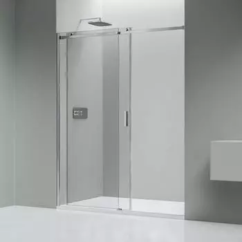 Bernstein NT806 FLEX Nischendusche Schiebetür 130cm 8mm ESG Nano Klarglas Chrom