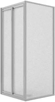 Idralite Saloon Duschkabine Pendeltür 70x80cm H198cm Strukturglas