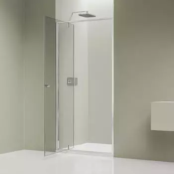 Bernstein NT604 Flex Nischent&uuml;r Dreht&uuml;r 90x195cm, 6mm ESG Nano-Glas, Chrom (NT604FLEX)