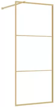 vidaXL Duscht&uuml;r Klarglas ESG Gold 90x195cm (154937)