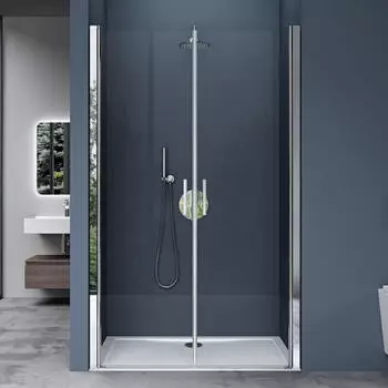 doporro Teramo24K Nischent&uuml;r Schiebet&uuml;r/Pendelt&uuml;r 120cm H:195cm ESG Klarglas (TER24)