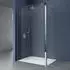 doporro Bremen2K-Plus Walk-In Duschwand 120x200cm + 30cm Nebenteil, ESG 10mm (Bremen2K-Plus)