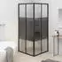 vidaXL Duschkabine mit Streifenmuster ESG-Glas 80x80x180cm Schwarz