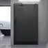 doporro Duschwand Walk-In 130x200cm Nano-Glas 10mm schwarzes Profil (Bremen02VG)