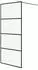 vidaXL Duschwand für Begehbare Dusche Schwarz 90x195cm Matt ESG-Glas (152131)