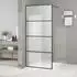 vidaXL Duschwand für Begehbare Dusche Schwarz 90x195cm Matt ESG-Glas (152131)