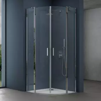 doporro Ravenna52k Viertelkreis-Duschkabine 100x100cm, 6mm ESG-Glas, Easy-Clean (Ravenna52k)
