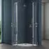 doporro Ravenna52k Viertelkreis-Duschkabine 100x100cm, 6mm ESG-Glas, Easy-Clean (Ravenna52k)